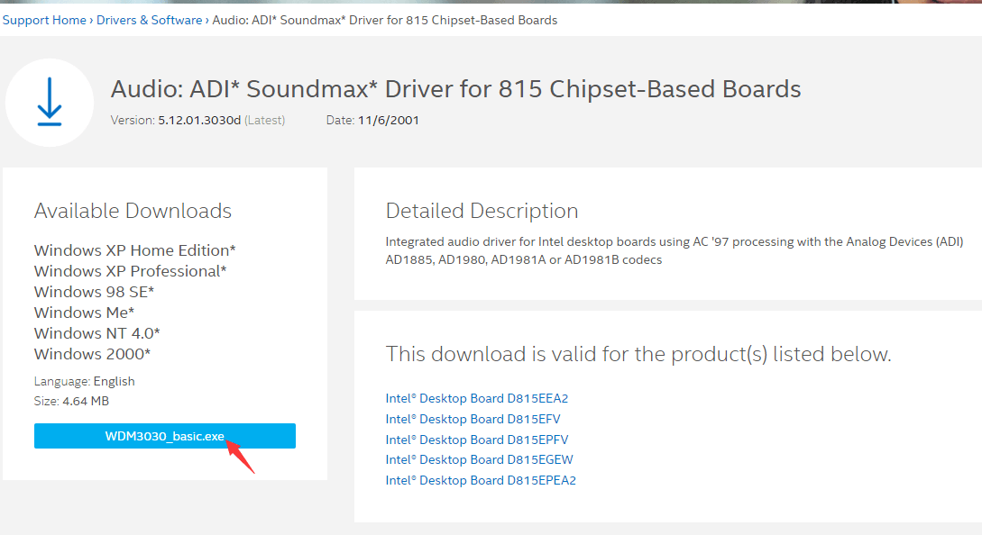 adi soundmax windows 7 driver download